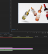 A video timeline in Adobe Premiere Pro