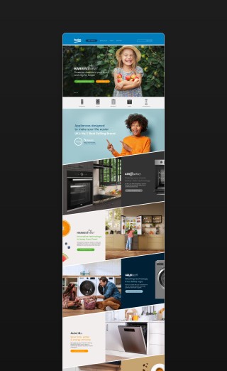 The Beko UK website home page